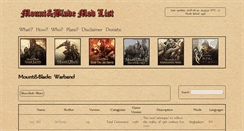 Desktop Screenshot of mountandblade-mods.net